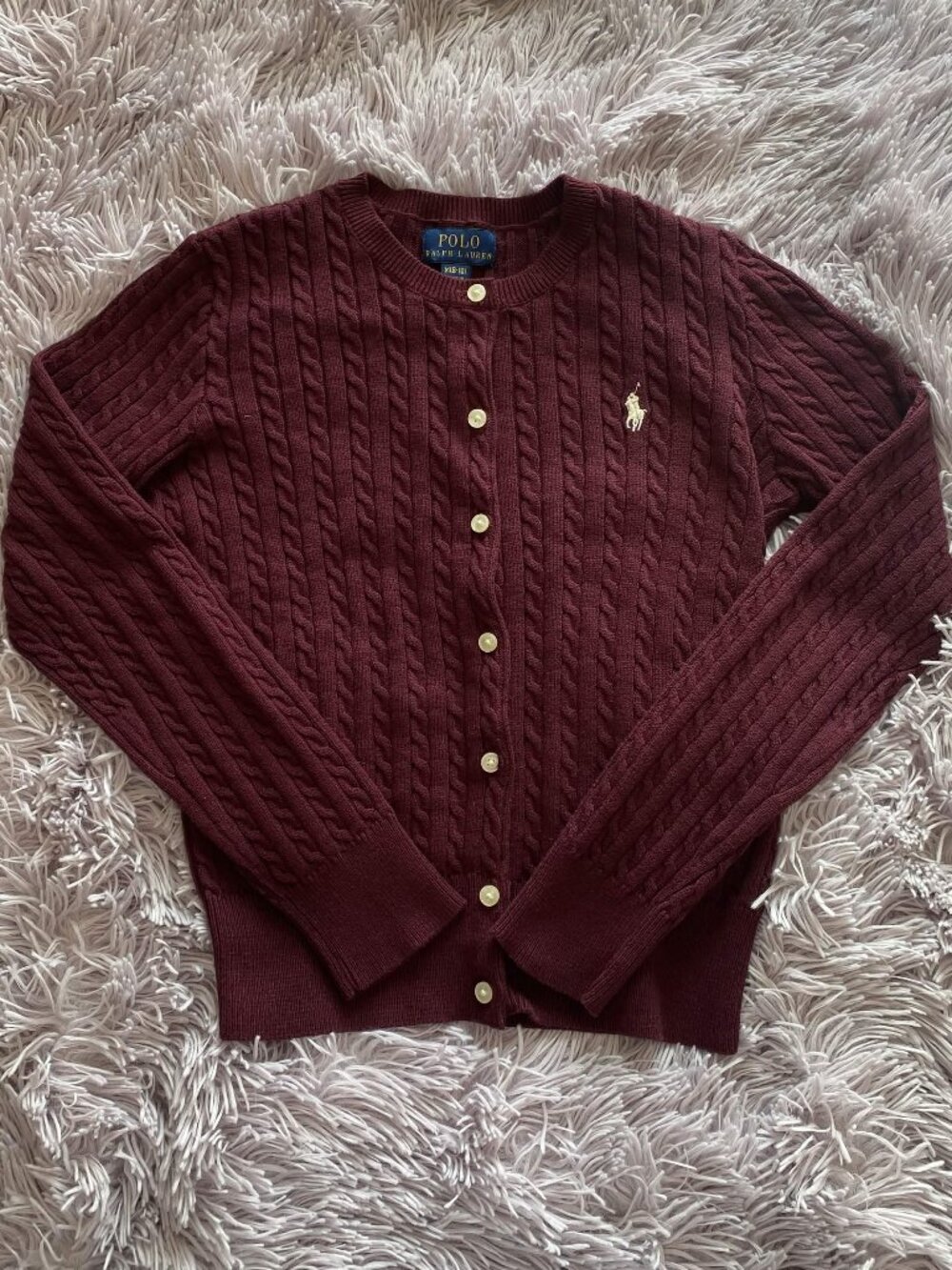 Polo Ralph Lauren Kids' Burgundy Cardigan